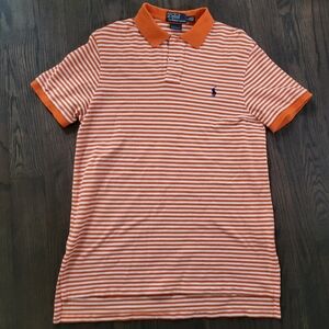 Polo by Ralph Lauren Men's Shirt in Orange and White Stripes